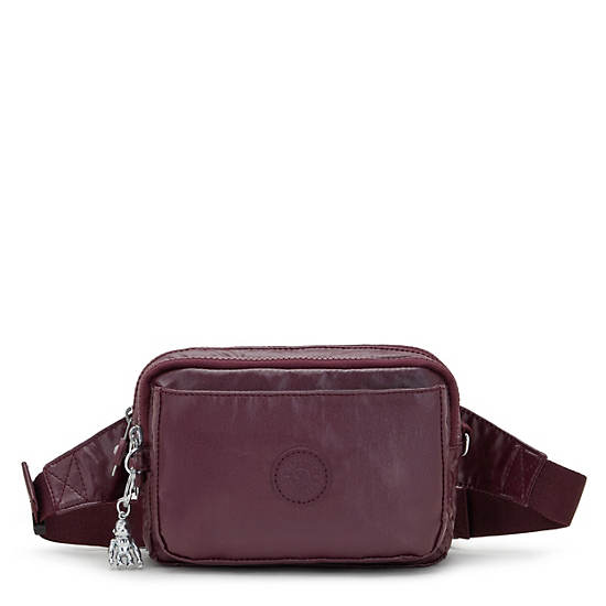 Kipling Abanu Multi Metallic Convertible Crossbody Bag Vesker Burgunder | NO 1177JP